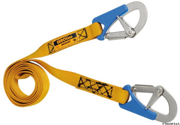 Cordone ombelicale 2 m con 2 moschettoni  ad apertura rapida - 23.156.01